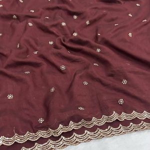 Premium vichitra silk Saree with Sequin Border