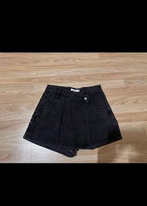 FREAKINS Black Denim Skort