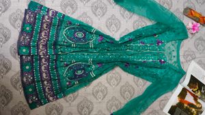 Elegant Teal Kurta Set with Intricate Embroidery