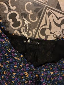 ZARA M SIZE short dress floral