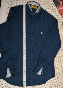 Timberland Men's Blue Button-Up Shirt