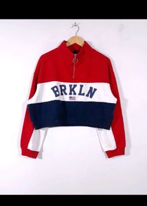 Oversized Crop Sweatshirt