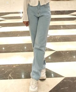Light Wash Straight Leg Jeans