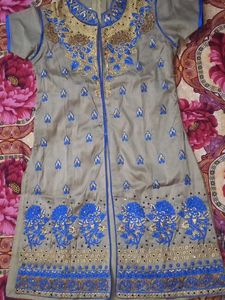 Embroidered Kurta with Long Skirt