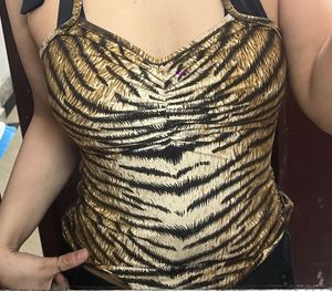 Shein Tiger Print One Piece bodysuit