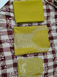 Embroidered and jourkan work Kurta Set
