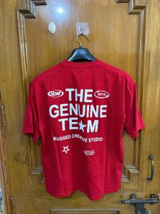 Zara Red Graphic T-Shirt Relaxed Boxy Fit M