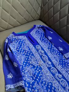 Embroidered Blue Kurta
