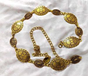 Elegant Gold Metal Waist Chain Belt
