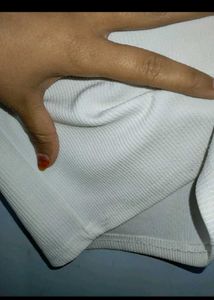 Cream Corduroy Cargo jeans pant white  beige