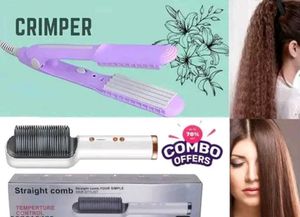 Professional Hair Crimper & Straightening Comb