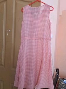 korean style checked mini frock