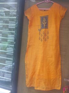 yellowish Orange Kurta