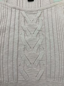 Pink Cable Knit Tank Top
