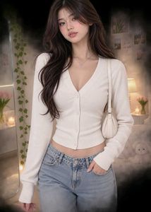 y2k Cream Knit Cardigan