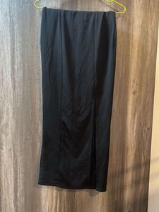Black long Pencil Skirt with Slit