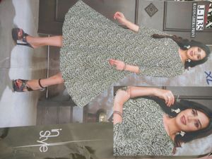 Rayon  Ghera  Print  Kurti