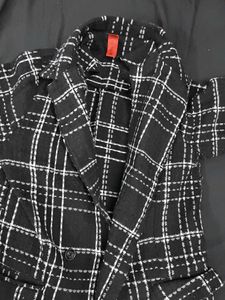 Cottinfab Plaid Blazer| S size