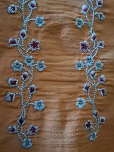 Pure Cotton Silk Branded Hand Embroidery Kurti, XL