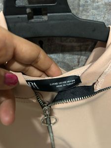 Zara Colorblock Quarter Zip Hoodie