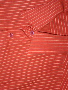 Orange Striped Men's Shirt