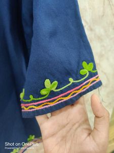 Hand Embroidered Blue Kurta...✨✨💙