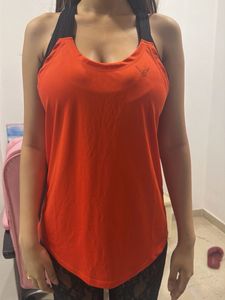 Vibrant Orange Athletic Tank Top