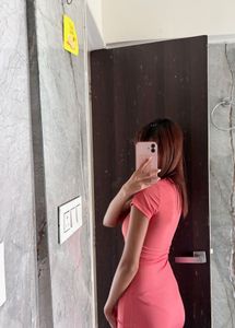 cute pink bodycon mini dress