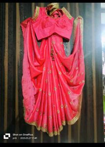 Beautiful Pink Embroidered Saree
