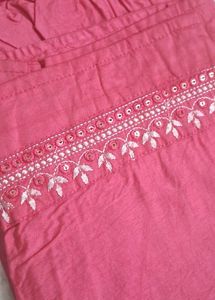 Pink &amp; Beige Ethnic Kurta Set