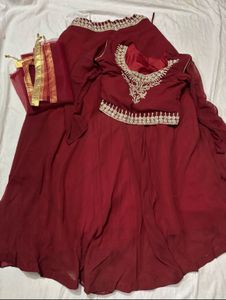 Bridal shrug lehenga