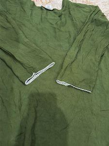 Green Embroidered Kurta
