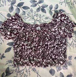 Floral Smocked Crop Top ❤️
