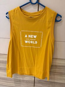 Combo of 3 Sleeveless Tops – Grey, Mustard Yellow