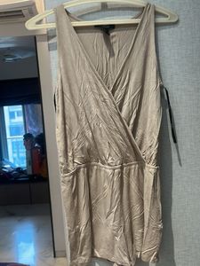 Women's Beige Sleeveless Jumpsuit