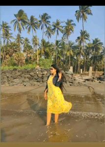 Yellow Floral Summer Dress