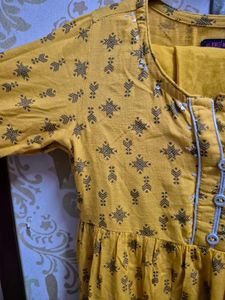 Cute Yellow Girls Kurta Set