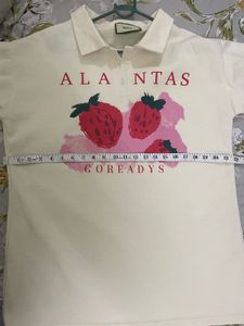 Cute Strawberry Graphic Polo Shirt