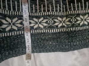Gray Patterned Knit Sweater