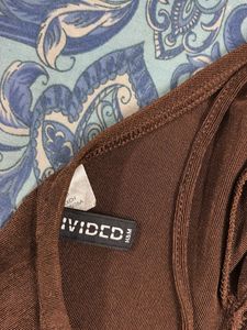 DIVIDED Brown Halter Top