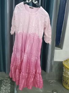 Chic Tiered Ombre Pink Dress