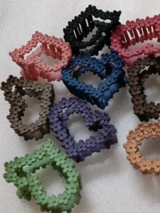 Set of Flower Hair Claw Clips 12 poc