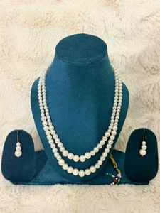✨️Elegant Pearl Necklace &amp; Earring Set✨️