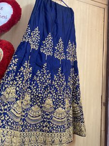 Royal Blue Silk Heavy Embroiled Lehanga