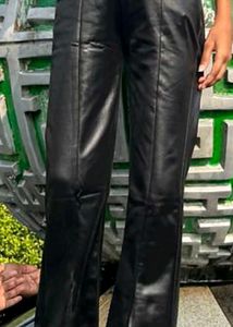 Black Faux Leather Pants
