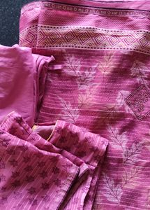 beautiful daily wear saree set, blouse and peticoa