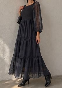 Gothic Smocked Maxi Dress