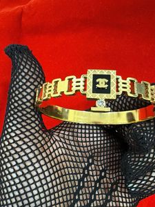 Elegant Gold CC Logo Bracelet