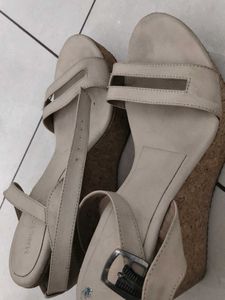 Stylish Beige Heeled Sandals