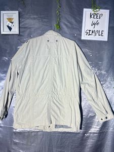 Men's Beige Casual long Jacket